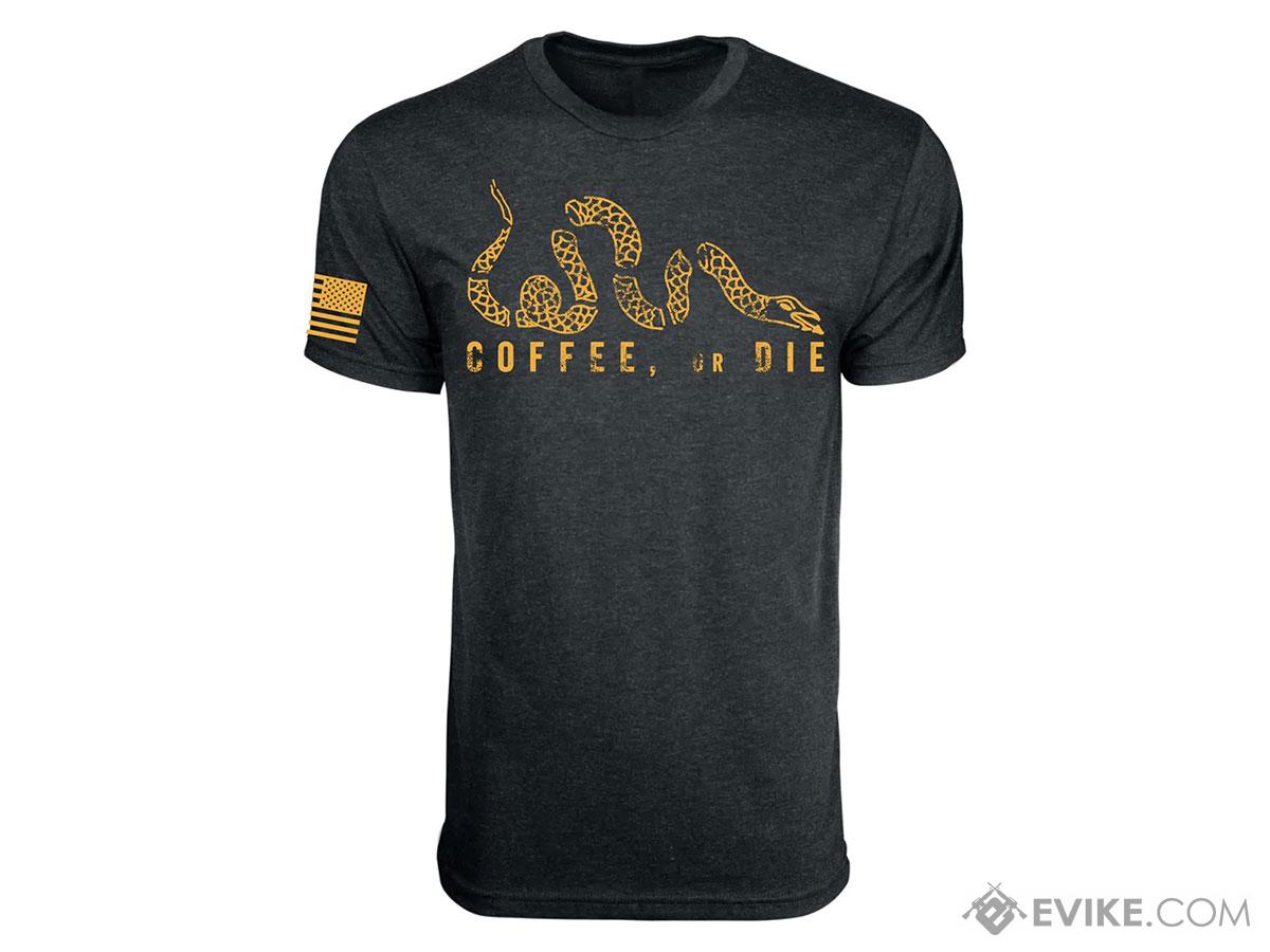 Black Rifle Coffee Company Coffee, or Die Gold Logo T-Shirt (Size: Large)