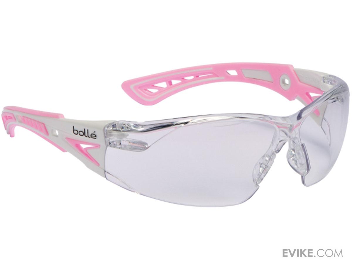 Bolle Safety RUSH+ Small Z87+ Safety Glasses (Model Clear Lens / Pink