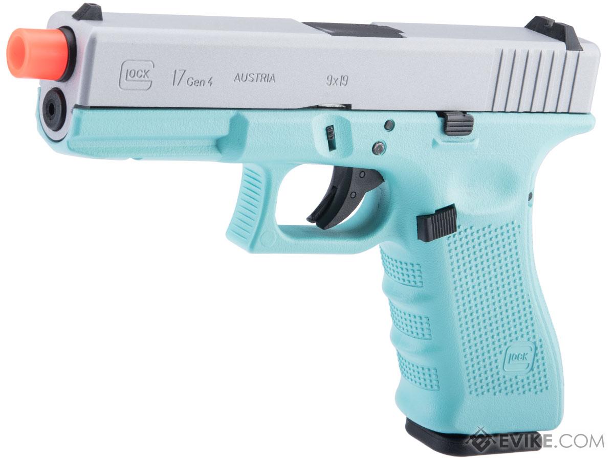 Elite Force Fully Licensed GLOCK 17 Gen.4 Gas Blowback Airsoft Pistol w/ Custom Cerakote (Color: Silver Slide w/ Tiffany And Crushed Pearl Frame)