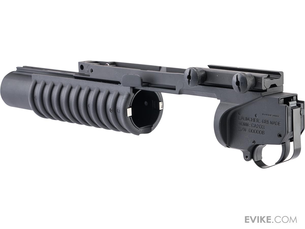 Classic Army M203 Airsoft Grenade Launcher (Model Short / Rail Mounted / Black), Airsoft Guns