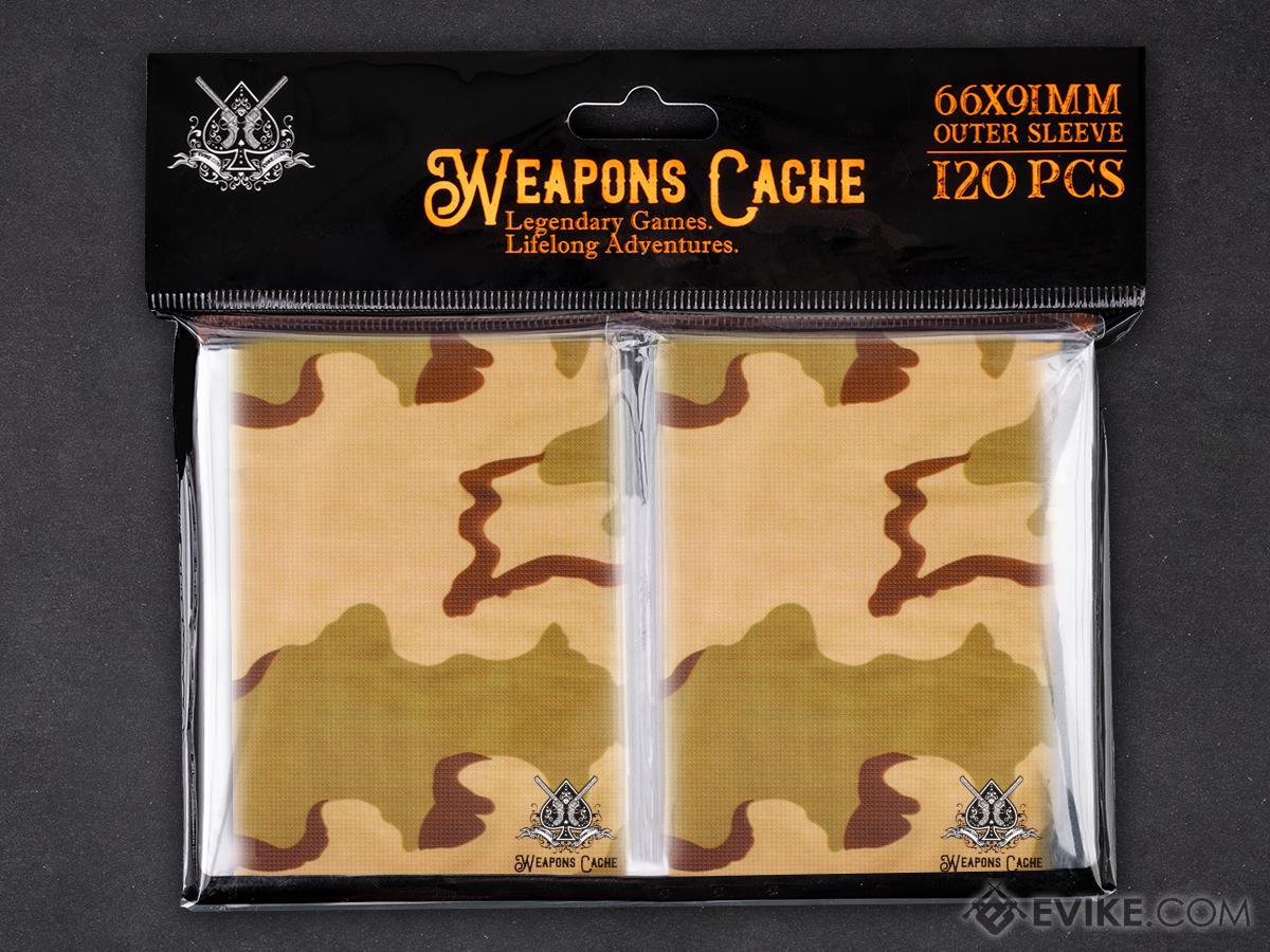 Tournament Grade Standard Size Art Sleeves for TCG and Sports Trading Cards by Weapons Cache - 120 Count (Style: Desert Camo)