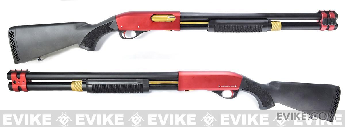 APS CAM870 Shell Ejecting Tactical Pump Action Gas Airsoft MKII Shotgun (Model: Red Limited Edition)