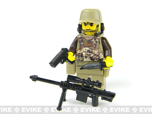 Black M110 Sniper Rifle for LEGO army military brick minifigures 