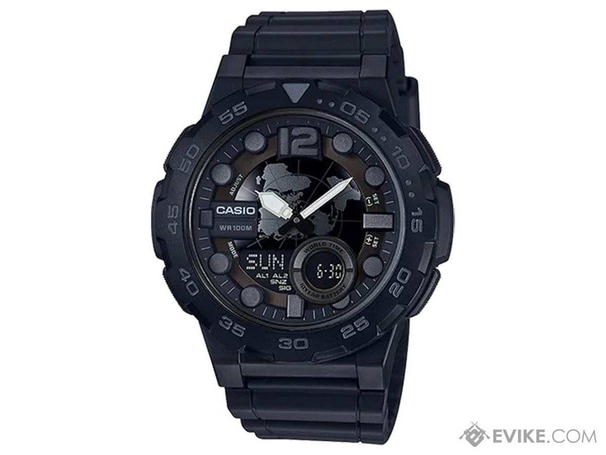 Casio Men's Classic AEQ100W Quartz Analog-Digital Watch (Color: Black)
