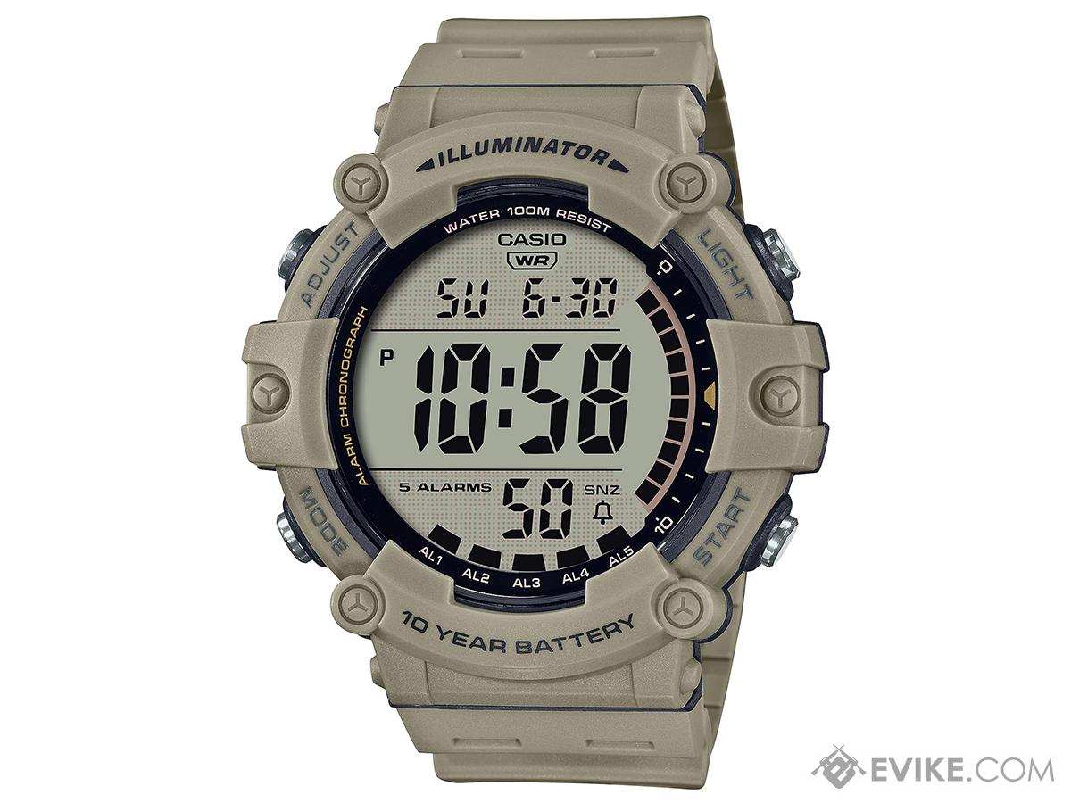 Casio AE1500WH-5AV Wide Face Digital Watch w/ Resin Strap (Color: Beige)