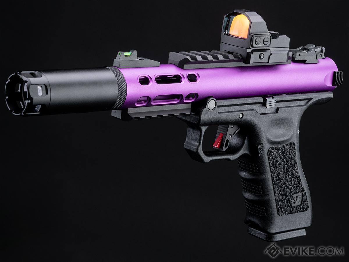WE-Tech Galaxy Select-Fire Gas Blowback Airsoft Pistol (Color: Purple / Standard / Tracer Package)