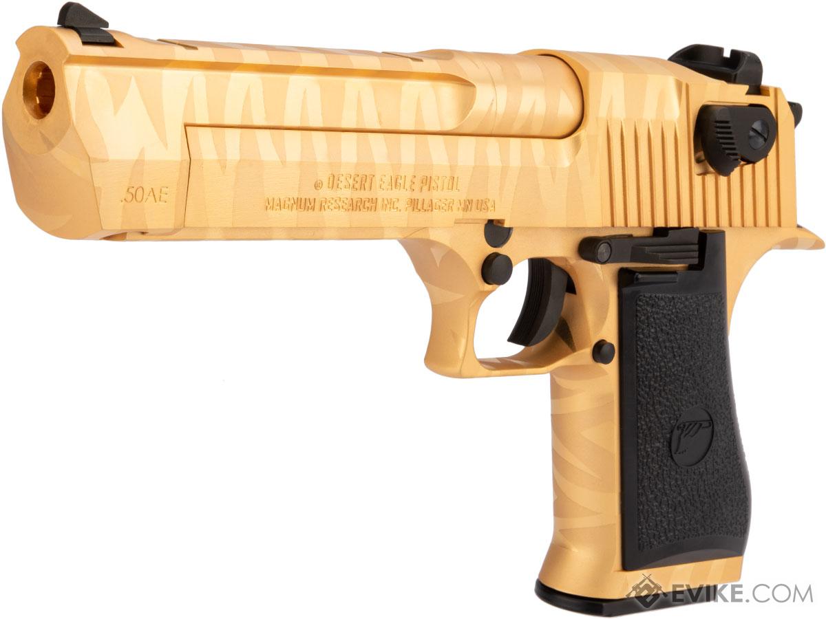 WE-Tech Desert Eagle .50 AE Full Metal Gas Blowback Airsoft Pistol by Cybergun (Color: Gold Tigerstripe / Green Gas / Gun Only)