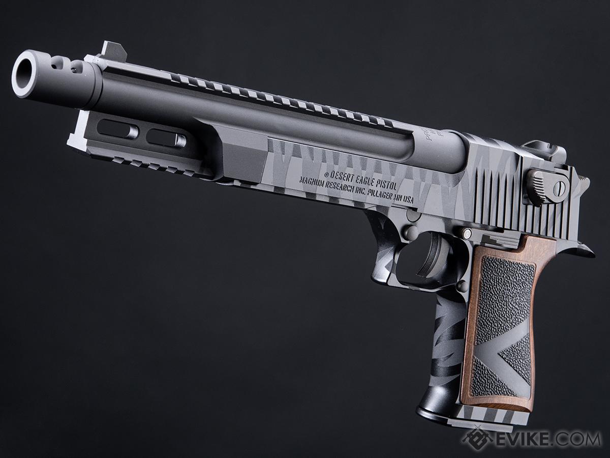 Evike.com Custom Raccoon Special Hand Cannon .50AE Desert Eagle Gas Blowback Airsoft Pistol (Color: Black Tiger Stripe / Green Gas)