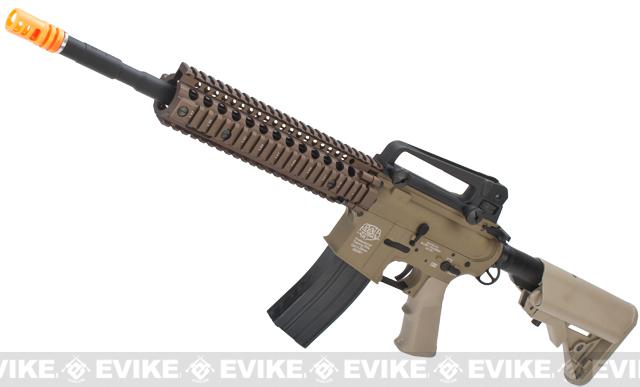 Evike Custom Class I G&P M4 Airsoft AEG Rifle - DD Mk18 RIS-II / Tan (Package: Add Battery + Charger)