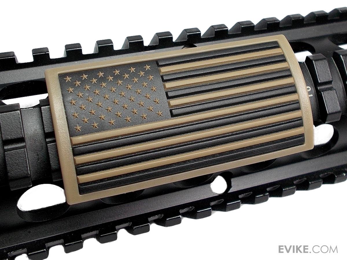 Custom Gun Rails Large PVC Rail Cover (Type U.S. Flag Tan / Stars Left