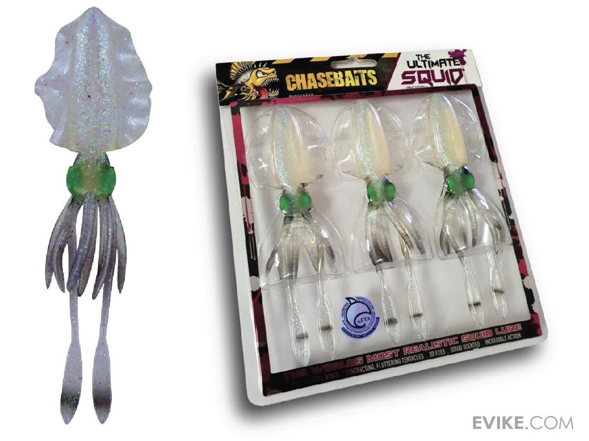 Chasebaits Ultimate Squid Fishing Lure (Color Crystal / 5.9"), MORE
