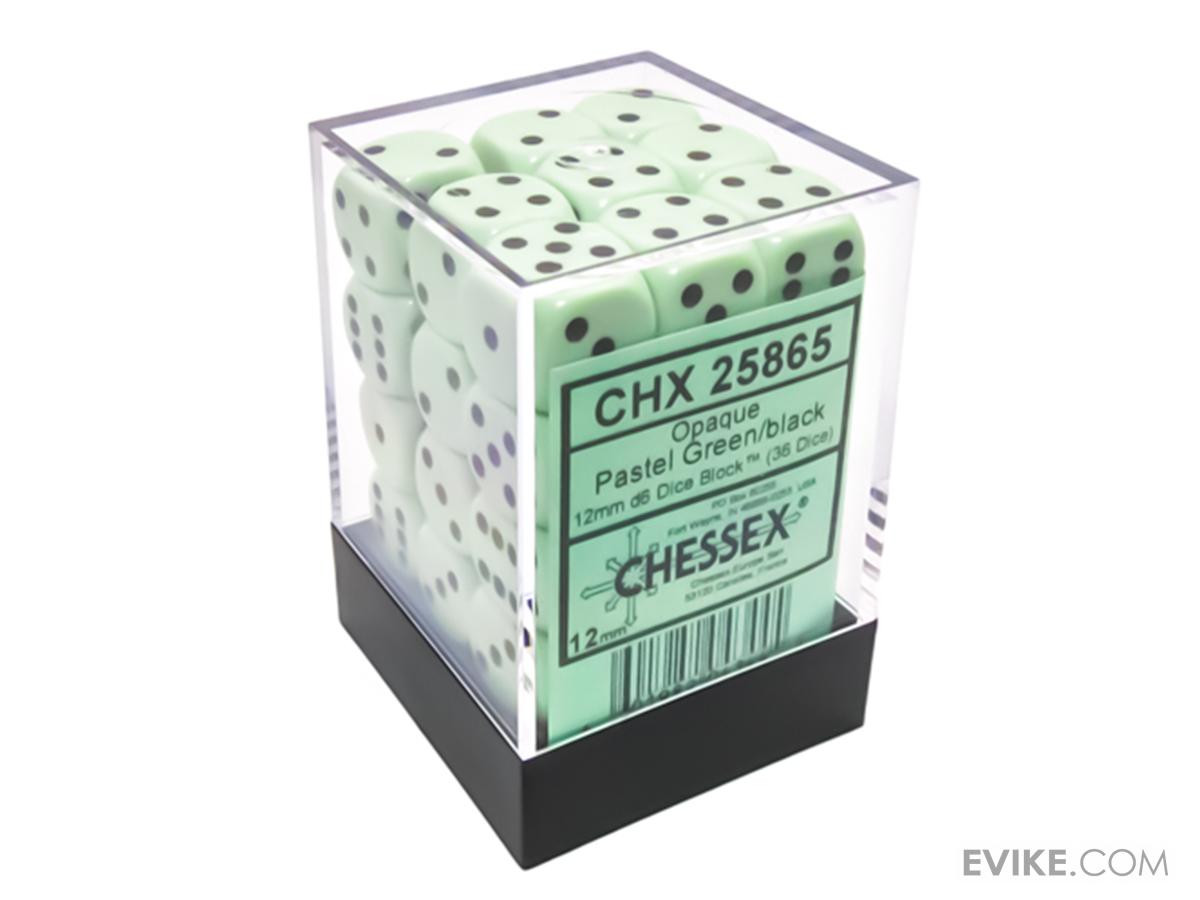 Chessex Opaque 12 Mm D6 Avec Pips Dice Blocks (36 Dés) – Bleu Poussiéreux Avec Or