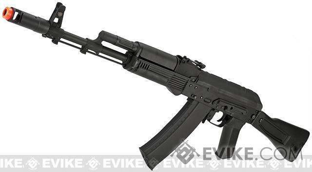 CYMA Standard Stamped Metal AK-74 Airsoft AEG Rifle w/ Synthetic Folding Stock (Package: Add 7.4v LiPo  Battery + Charger)