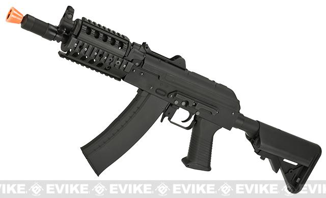 CYMA Standard AKS-74UN RAS w/ M4 Crane Stock Airsoft AEG Rifle (Package: Add 7.4v LiPo Battery + Charger)