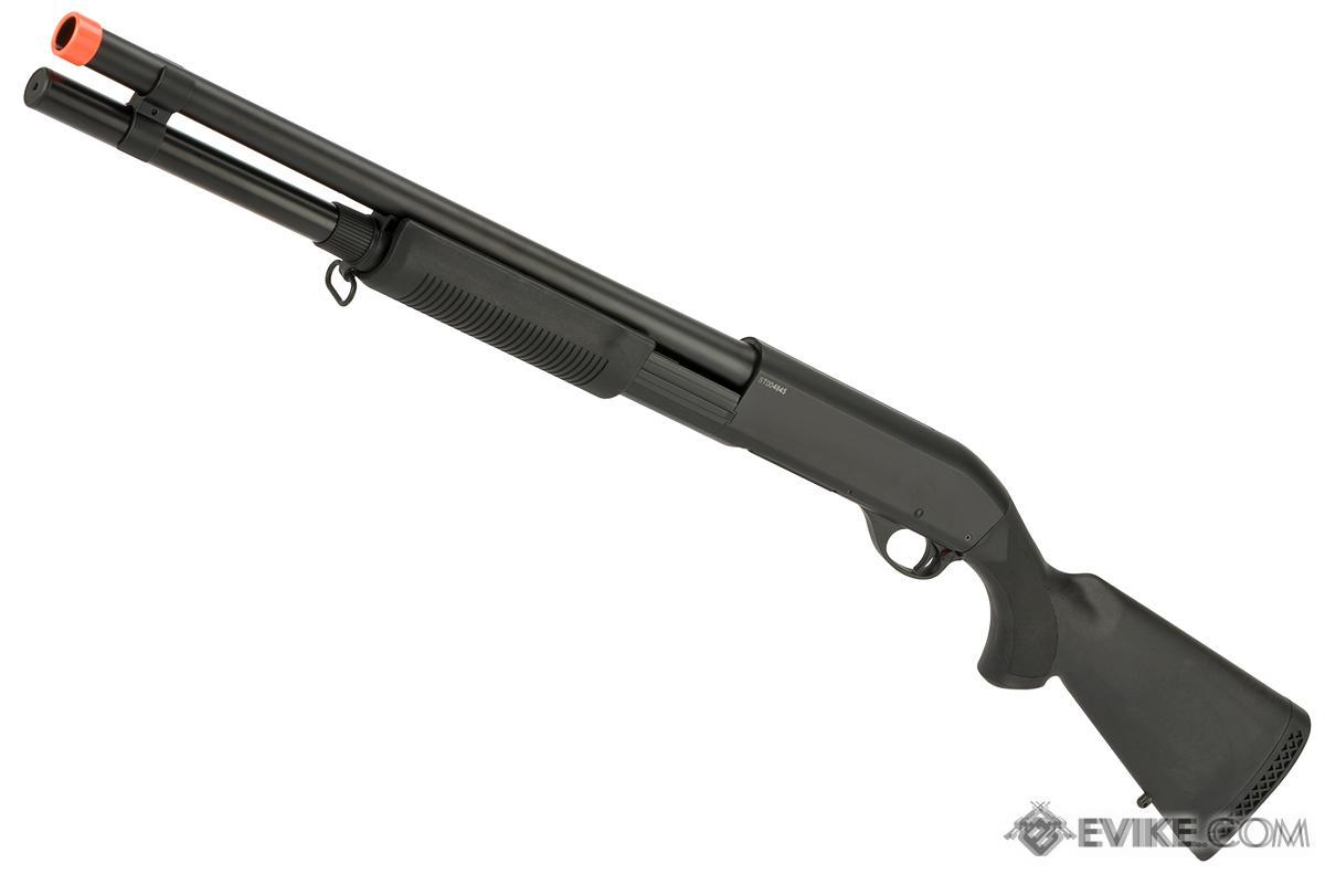 CYMA Standard Full Metal M870 3-Round Burst Multi-Shot Shell Loading Airsoft Shotgun (Model: Full Stock Full Metal)