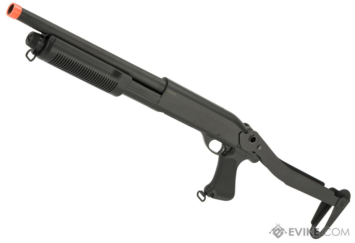 CYMA Standard M870 3-Round Burst Multi-Shot Shell Loading Airsoft Shotgun (Model: Folding Stock CQB)