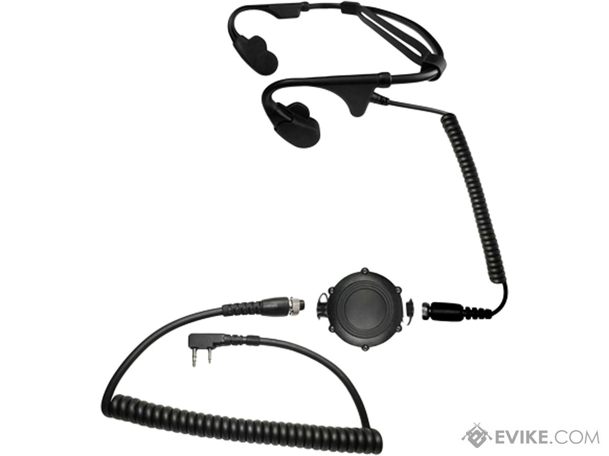 Code Red Headsets Battle Zero Modular Bone Conduction Headset w/ Waterproof PTT (Connector: Kenwood 2 Pin / Baofeng)