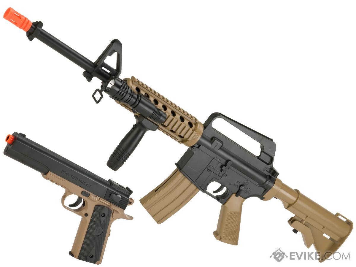 Colt Licensed M4A1 RIS and 1911 Spring Powered On Duty Kit (Color: Dark Earth)