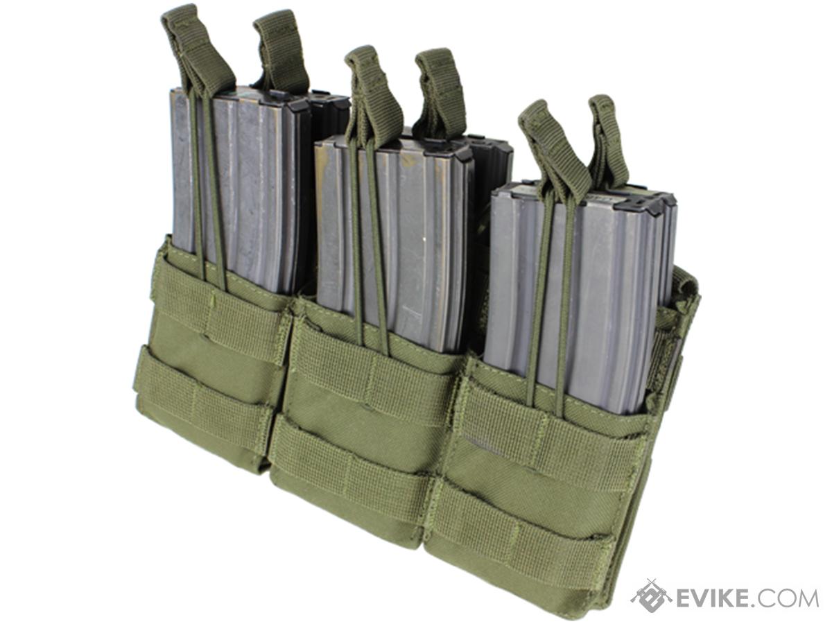 Condor Tactical Open Top Triple Stacker AR15 / M4 / M16 / 5.56 NATO Magazine Pouch (Color: OD Green)