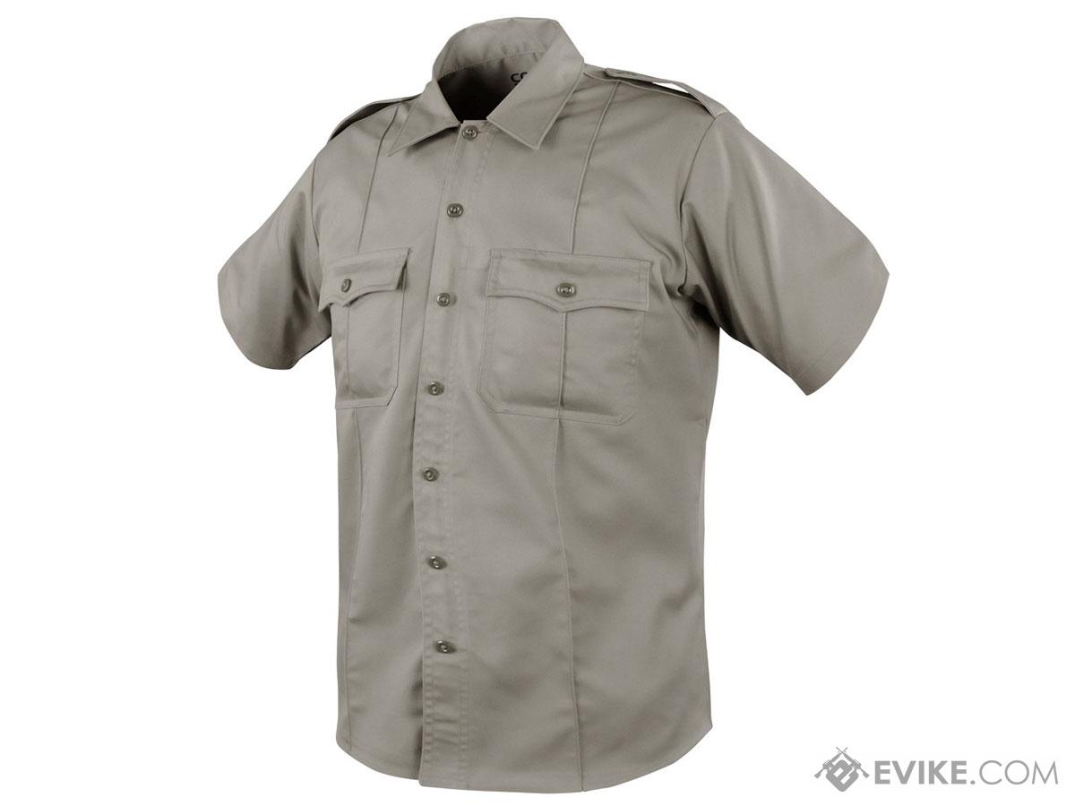 Condor Twill Men's Class B Short Sleeve Uniform Shirt (Color: Silver Tan / X-Large)