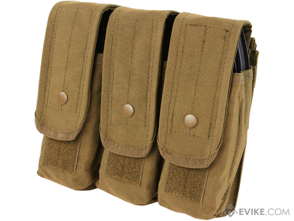 Triple M4 AK MOLLE Ready Magazine Pouch by Condor Color Coyote Tactical Gear Apparel Pouches Mag Pouches Rifle SMG MG Evike Airsoft Superstore
