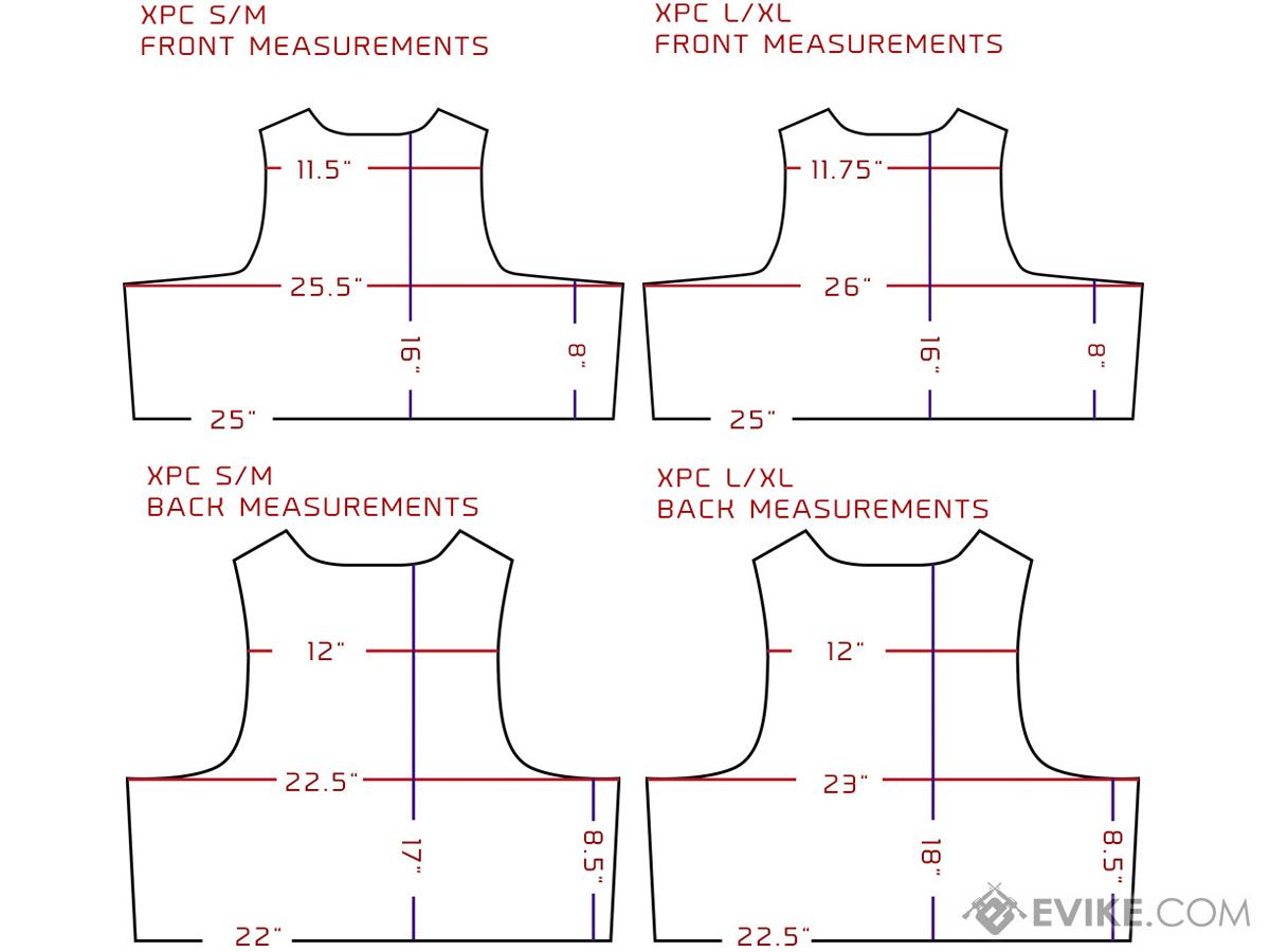 Condor Plate Carrier Size Chart