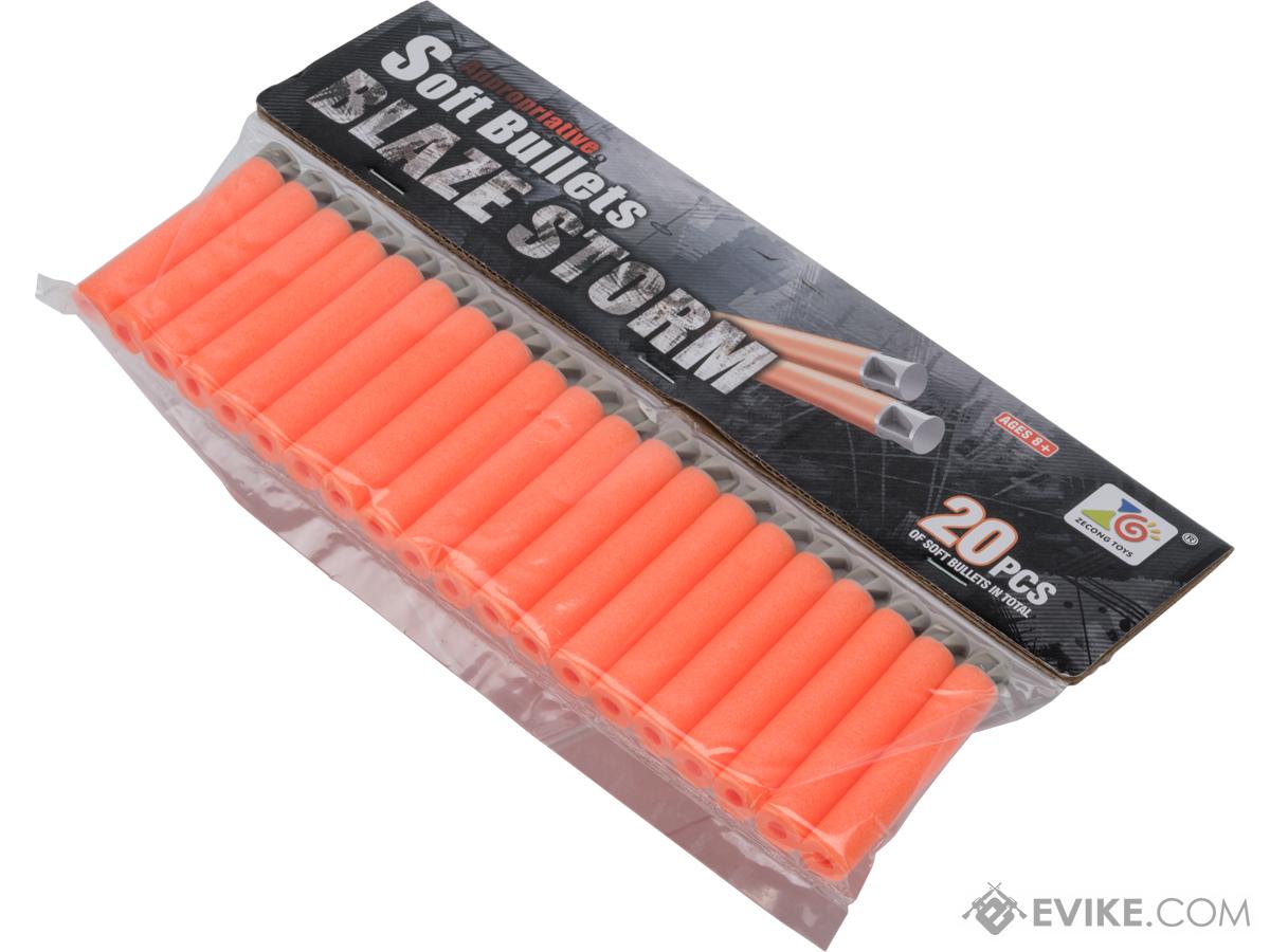 Blaze Storm Set of Foam Soft Darts (Color: Orange / Set of 20 / Flat Tip)