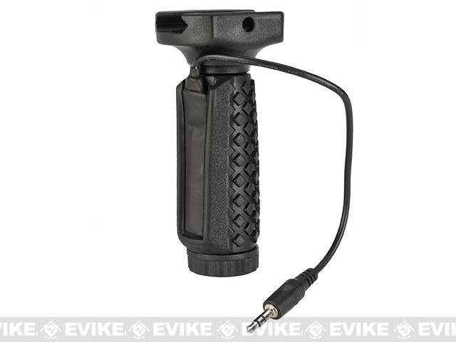 G&P Tactical Remote Switch Polymer / Rubber Vertical Grip - Black w/ Switch (Long)
