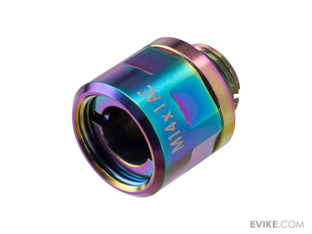 CowCow Technology CNC Stainless Steel Threaded Suppressor Adapter for TM Pistol Barrels (Color: Rainbow)