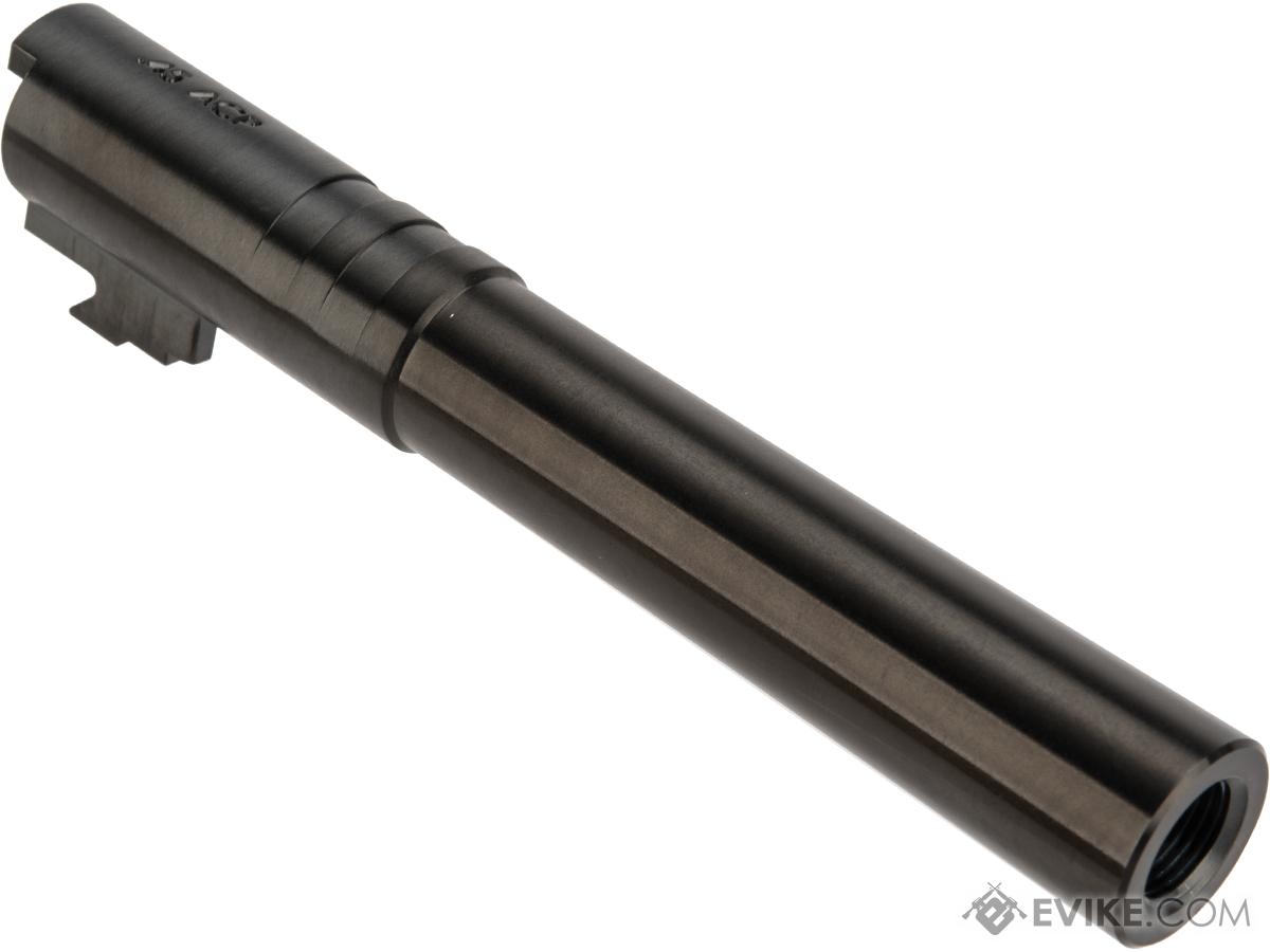 CowCow Technology CNC Stainless Steel Bull Style Outer Barrel for TM 5.1 Hi-Capa Pistols (Color: Black / .45 ACP)
