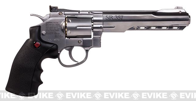 Crosman SR 357 CO2 Powered Revolver (.177 Cal Air Gun) - Silver