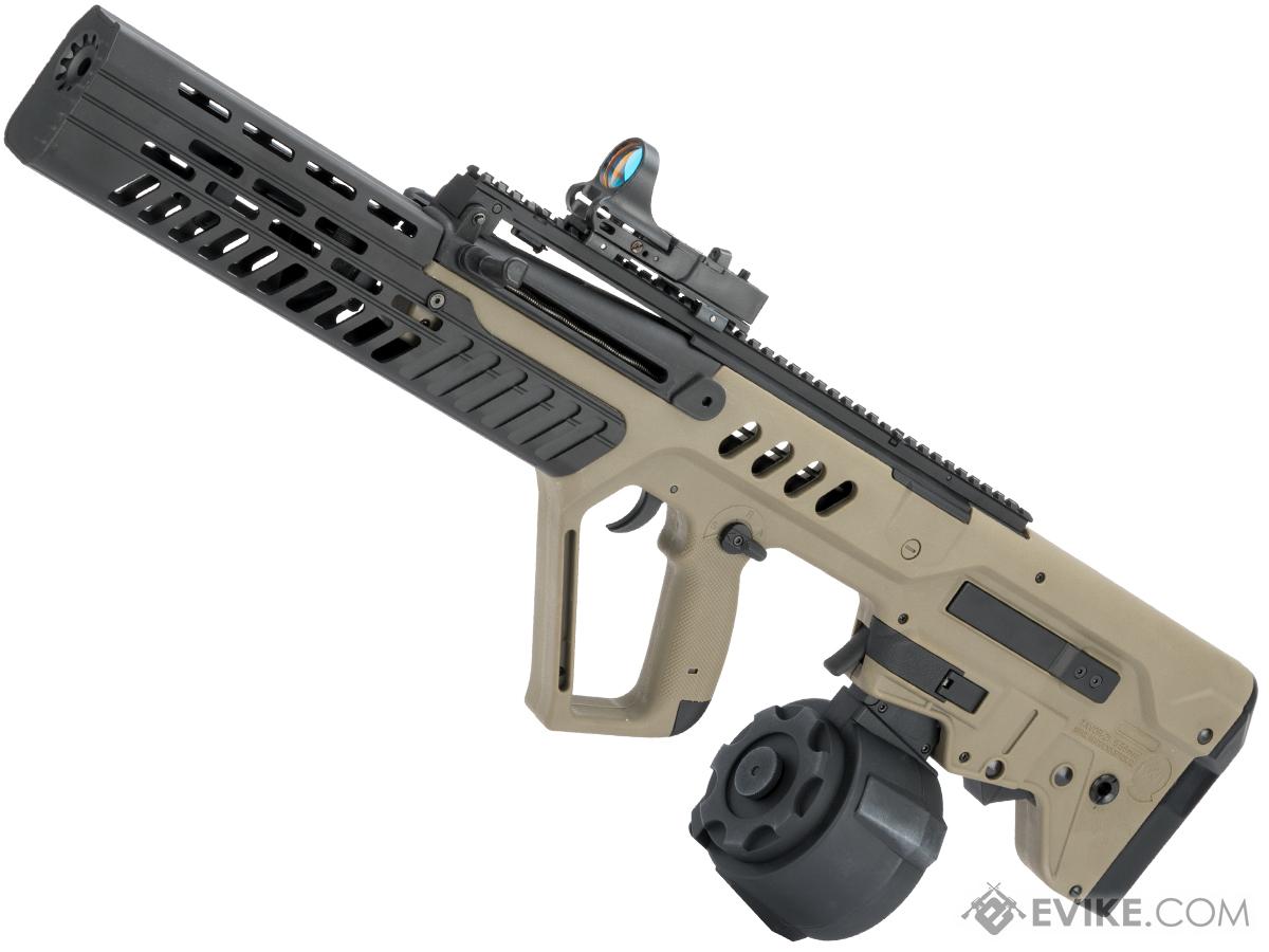 Evike.com Custom Eliminator Tavor Tar-21 AEG with Drum Magazine (Color: Tan)