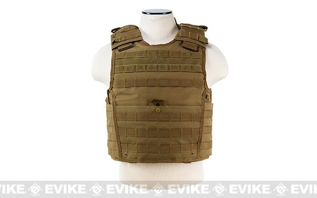 NcSTAR Airsoft Tactical Plate Carrier Vest TAN PALS Webbing CVPCV2924T 