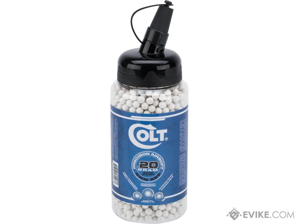 Colt Licensed Premium 6mm High Grade Precision Airsoft BBs (Weight: .20g / 2000 Rounds / White)
