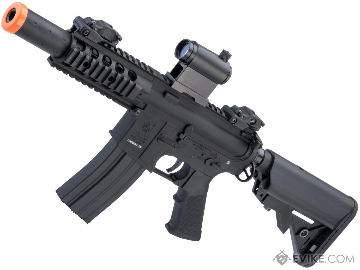 Colt Licensed Elite Line Full Metal M4 AEG by Cybergun (Model: M4 SBR w/ 5 Quadrail / Black / Gun Only)