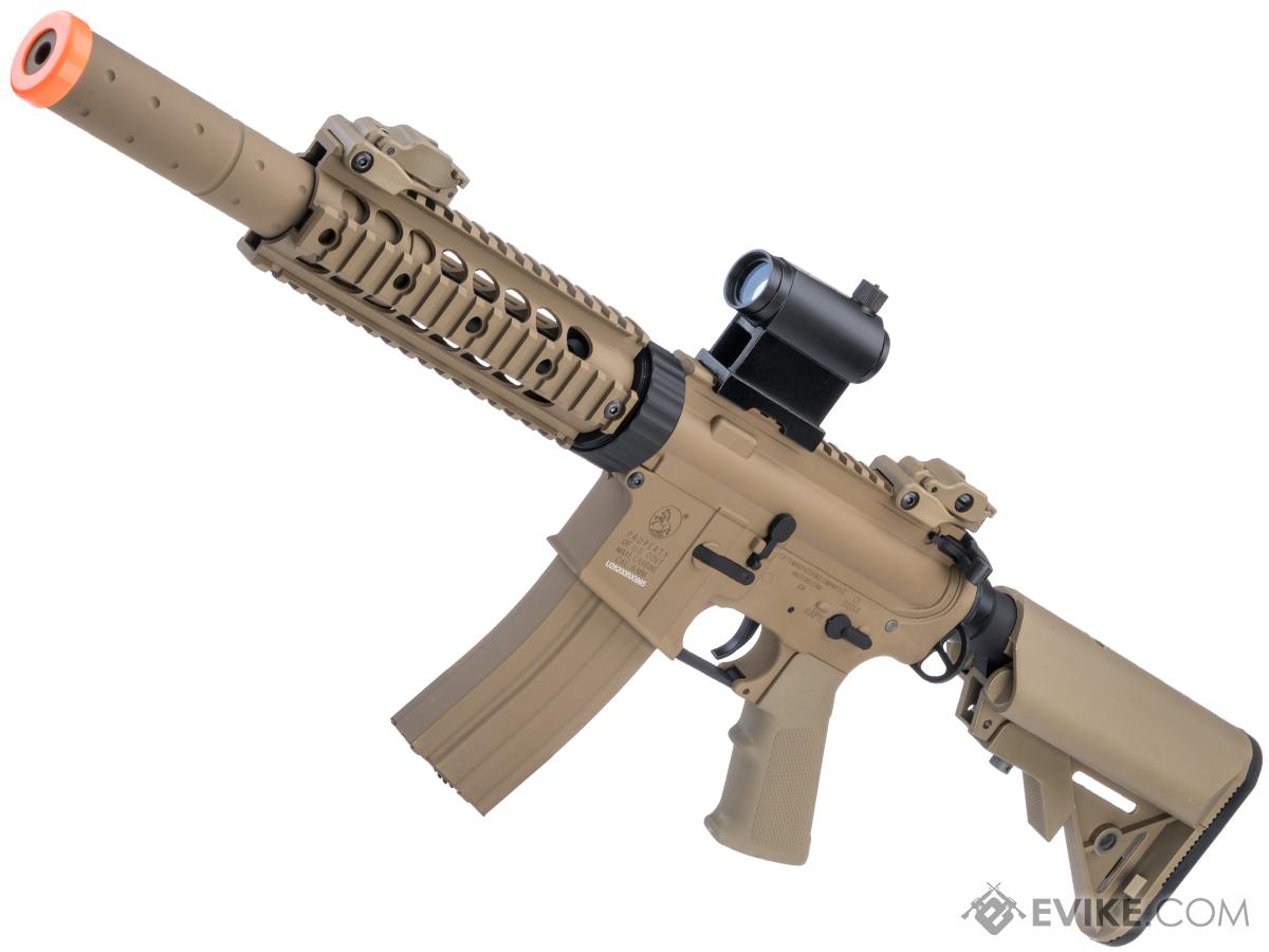 Colt Licensed Elite Line Full Metal M4 AEG by Cybergun (Model: M4 CQB-R w/ 7 Rail / Tan / Gun Only)