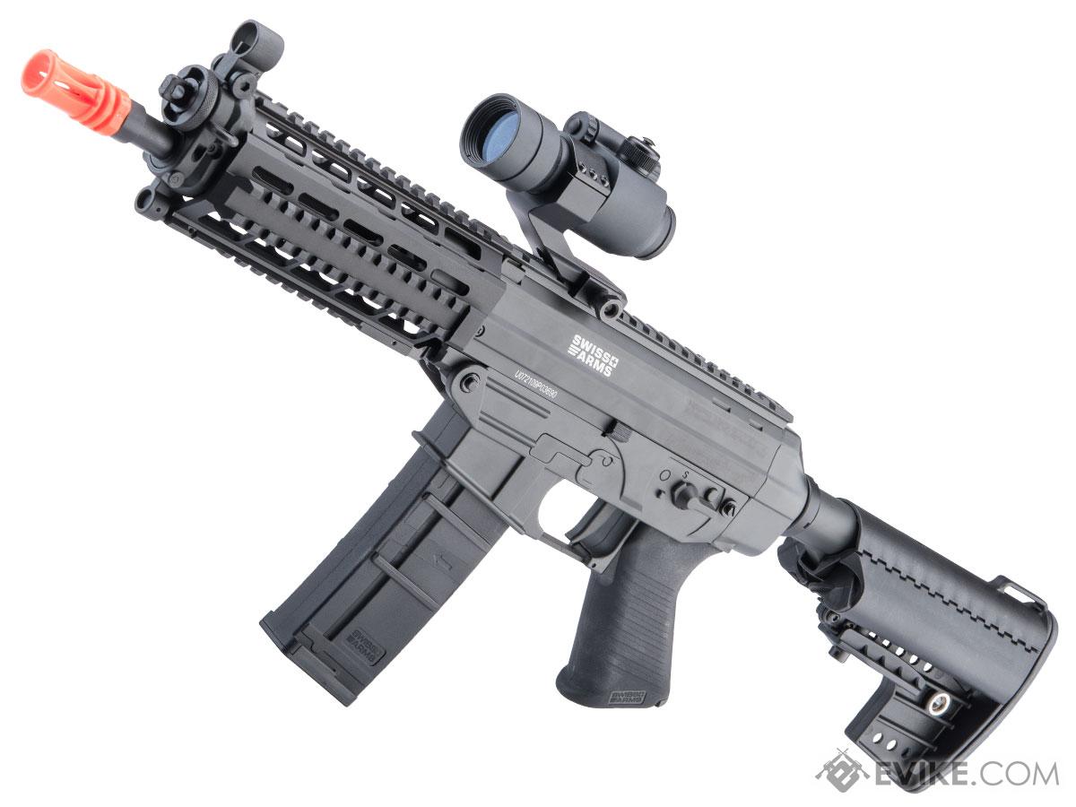 Cybergun / Swiss Arms Licensed SG556 RIS Airsoft AEG Rifle (Color: Black / SBR)