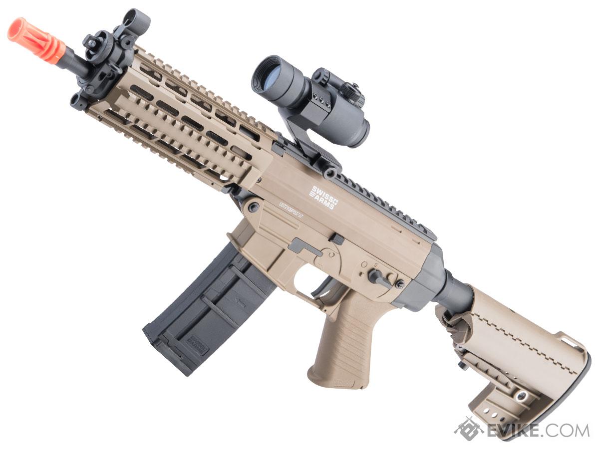 Cybergun / Swiss Arms Licensed SG556 RIS Airsoft AEG Rifle (Color: Tan / SBR)