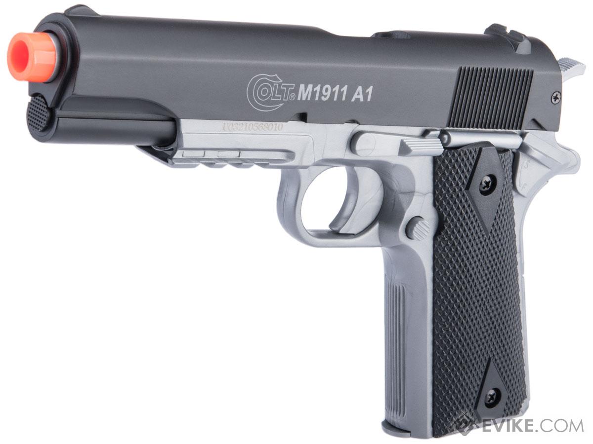 Cybergun Colt Licensed M1911A1 Full Size Airsoft Spring Pistol w/ Metal Slide (Color: Two Tone / Reload Package)