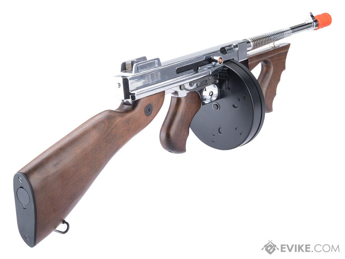 Thompson Nickel Plated Chrome M1928 Chicago Typewriter Airsoft Aeg By