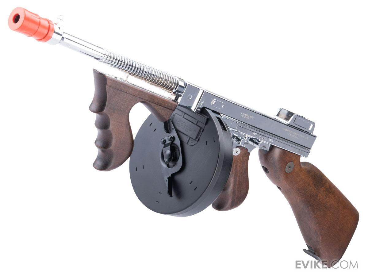 Thompson Nickel Plated Chrome M1928 Chicago Typewriter Airsoft AEG by