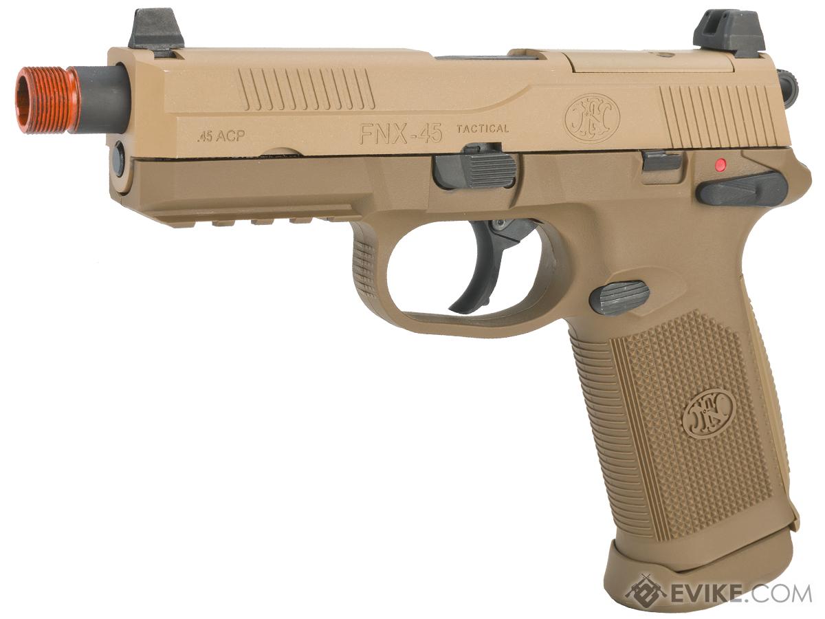 Cybergun FN Herstal Licensed FNX-45 Tactical Airsoft Gas Blowback Pistol by VFC (Color: Dark Earth / Gun Only)