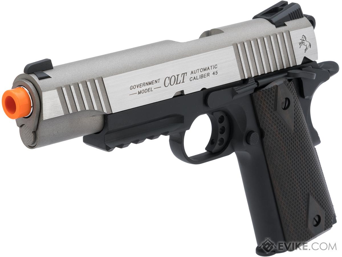 Colt Licensed 1911 Tactical Full Metal CO2 Airsoft Gas Blowback Pistol by KWC (Model: Dual-Tone / Gun Only)