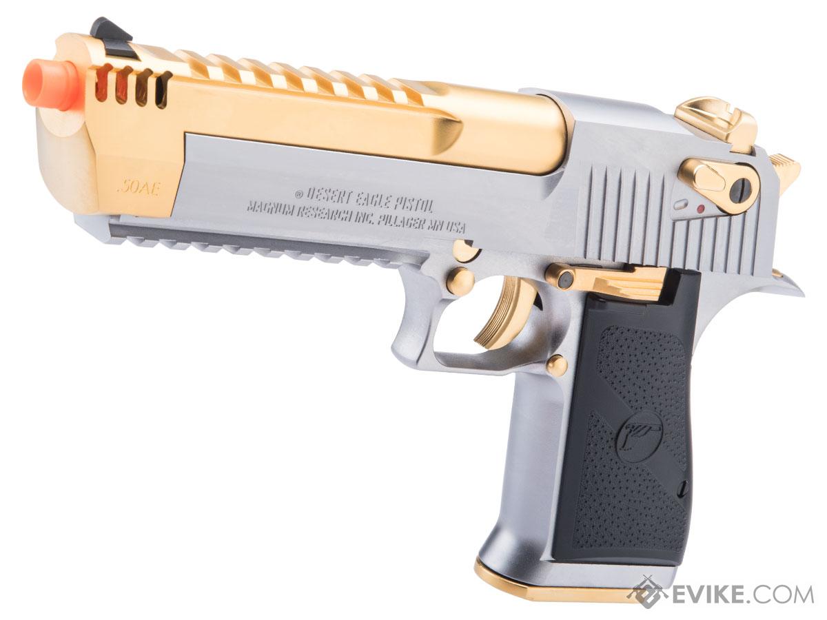 Desert Eagle Licensed L6 .50AE Full Metal Gas Blowback Airsoft Pistol by Cybergun (Color: Gold-Silver / Green Gas / Gun Only)