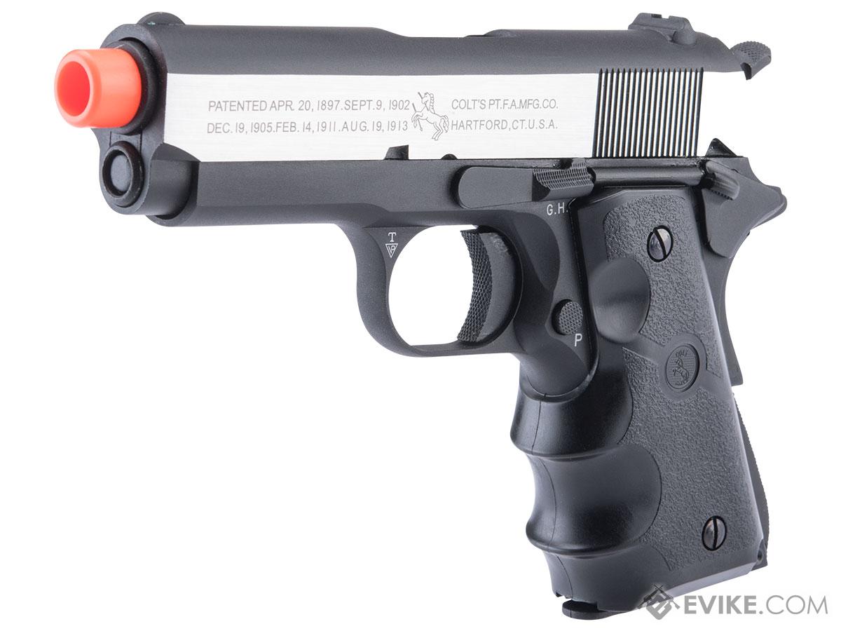 Cybergun Colt Licensed 1911 Airsoft Gas Blowback Pistol (Color: Two-Tone Silver - Black / Officer / Gas / Gun Only)