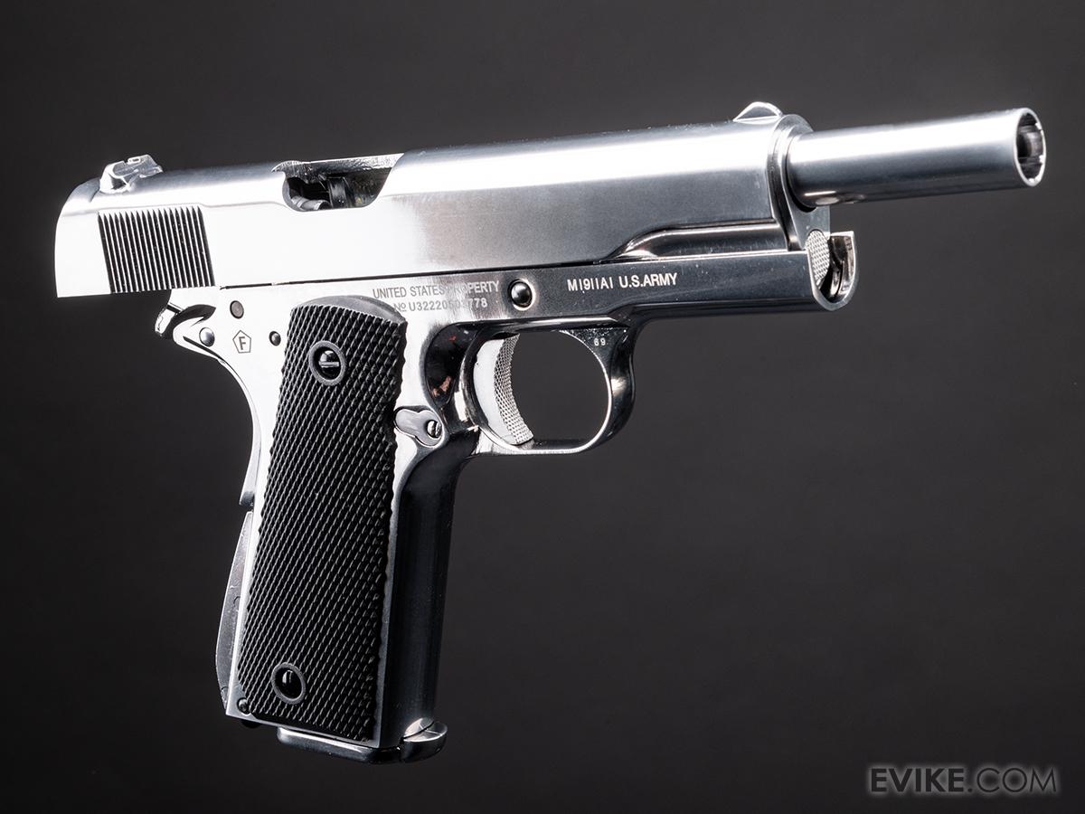 Cybergun x Colt 1911 Airsoft Gas Blowback Pistol (Color: Silver