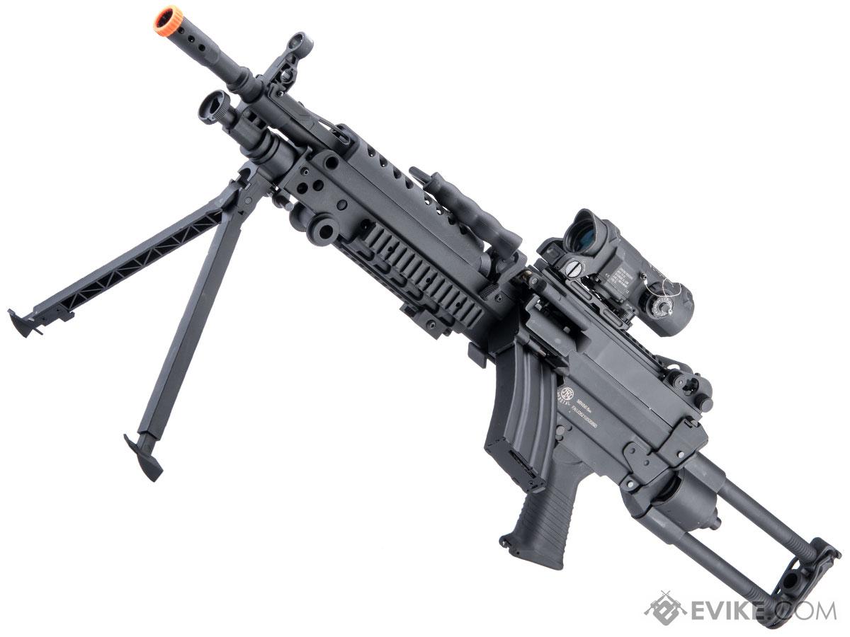 Cybergun FN Licensed M249 MINIMI Featherweight Airsoft Machine Gun (Model: Para / 400 FPS Electronic Trigger MOSFET)