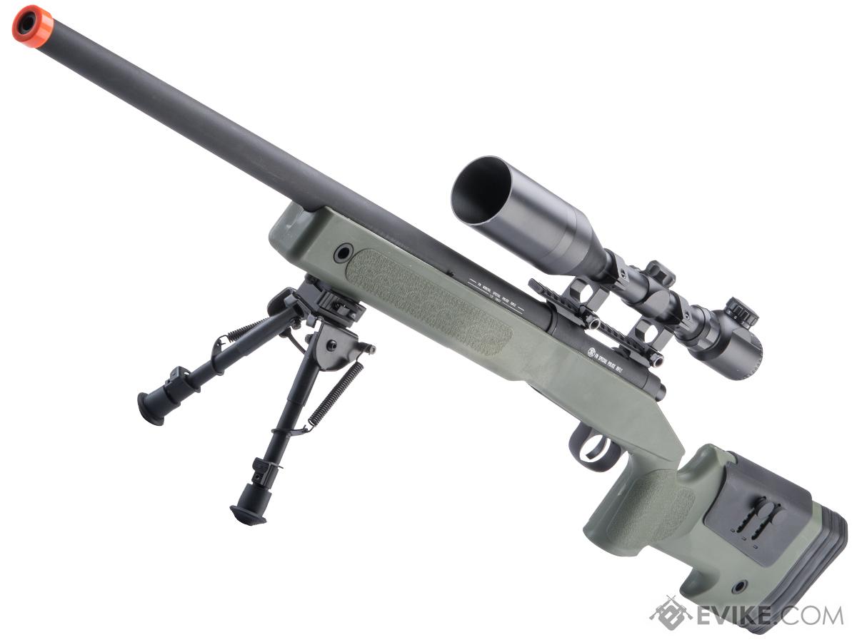 Cybergun FN Herstal Licensed SPR A2 High Power Airsoft Sniper Rifle (Color: OD Green / Gun Only)