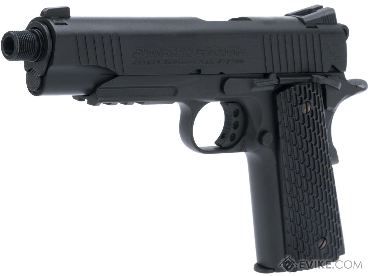 Swiss Arms SA 1911 MRP CO2 Powered Blowback 4.5mm Air Pistol (Color: Black)