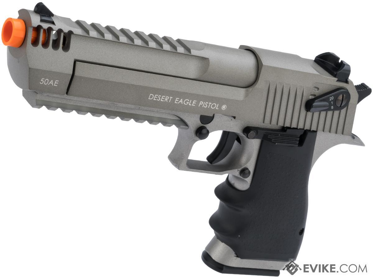 Magnum Research Licensed Semi/Full Auto Metal Desert Eagle L6 CO2 Gas Blowback Airsoft Pistol by KWC (Color: Grey / Semi and Auto)